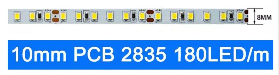 8mm 12V 120 Ledli 2835 GünIşığı Şerit Led (5METRE)İNCE PCB Lİ