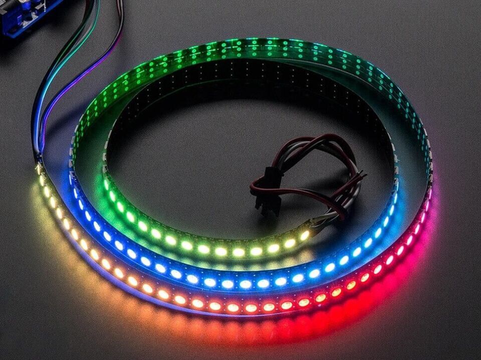 WS2812B 144 Ledli ARGB 5V Pixel Şerit Led Magic Led 1M