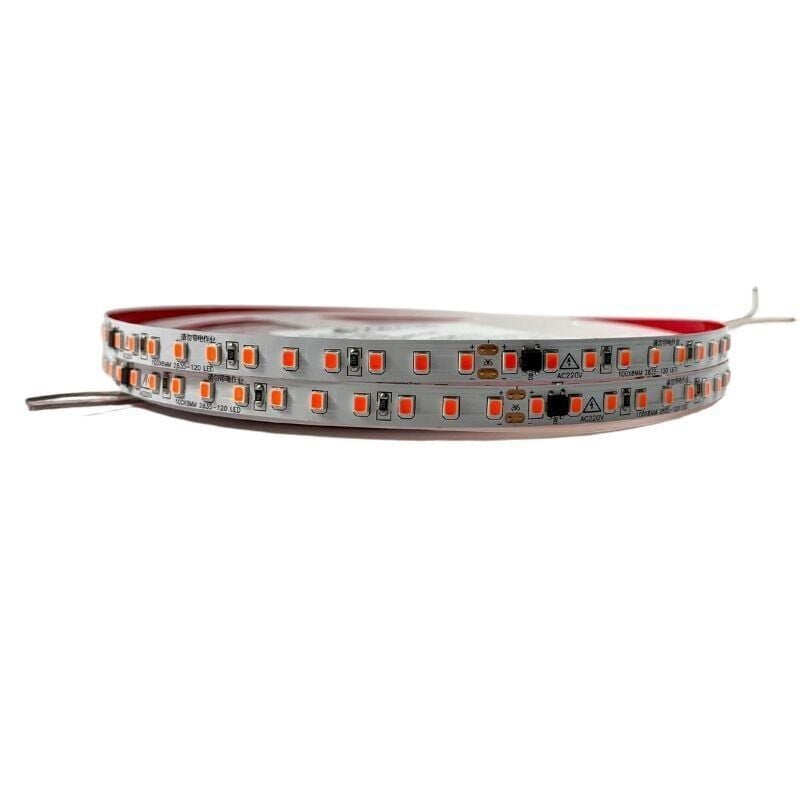 220 Volt Dim Edilebilir Şerit Led 10 Cm De Kesilebilir M/120 Led Kırmızı 10M İP20