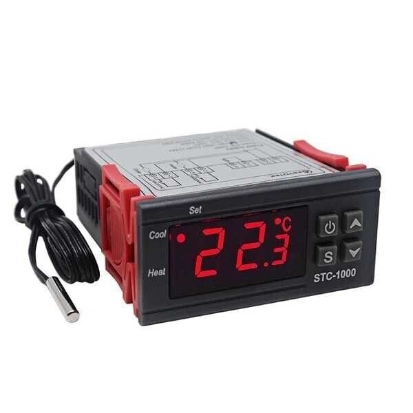 STC-1000 Sıcaklık Kontrol Termostatı AC 110-220V 10A - LCD ve NTC