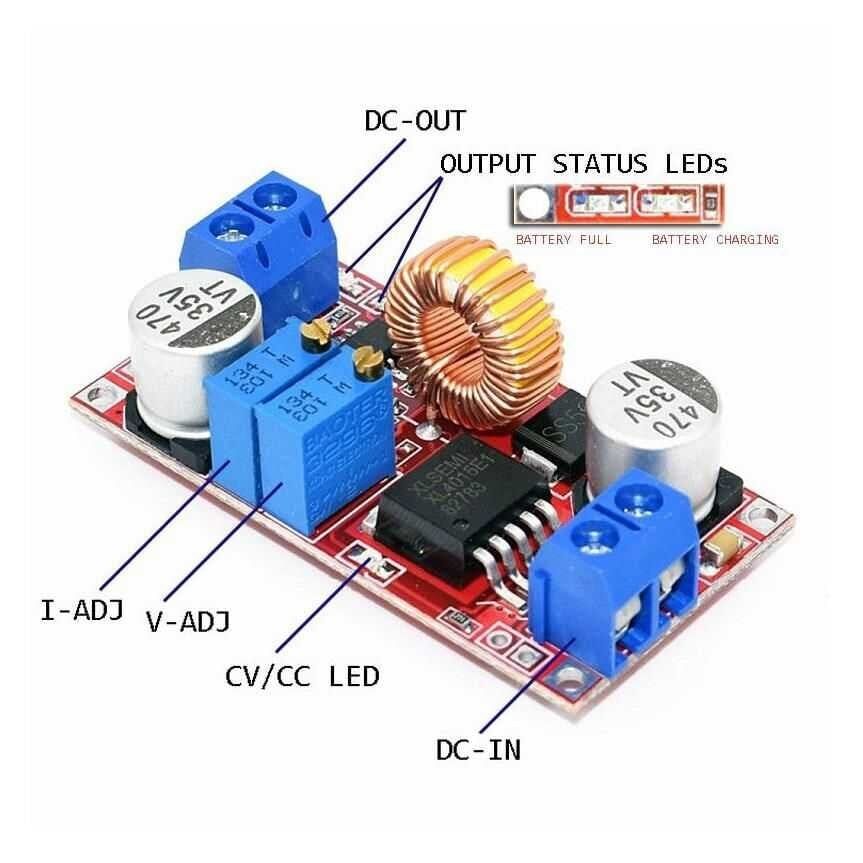 XL4015 5A Sabit Akım Sabit Gerilim Voltaj Düşürücü Modül