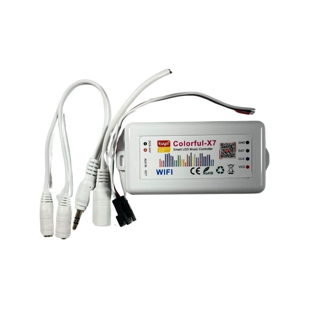 5-24V Tuya Destekli WiFi Kontrollü RGB-RGBW Pixel Led Kontrol Devresi Müzik Modlu