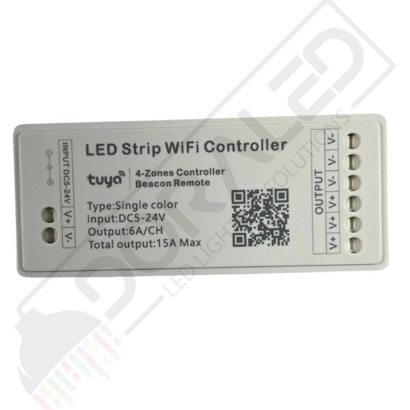 Tuya Destekli Wifi Kontrollü Kumandalı RGBW Şerit Led Kontrol Devresi 5-24V