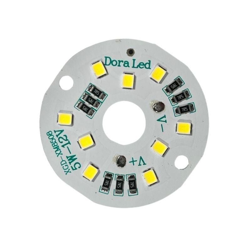 12Volt 5Watt Smd 2835 Ledli Led Modül 10mm Delik Çaplı Beyaz 12V 5W Avize Ledi 40mm(3 Adet)