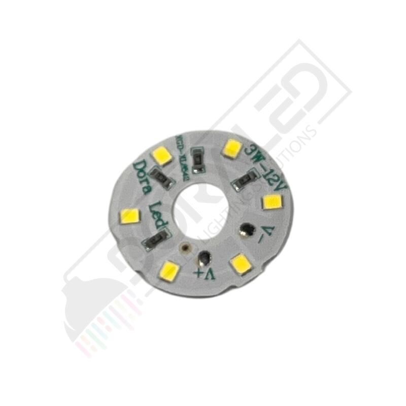 12Volt 3Watt Smd 2835 Ledli Led Modül Beyaz 10mm Delik Çaplı 12V 3W Avize Ledi 34mm(3 Adet)