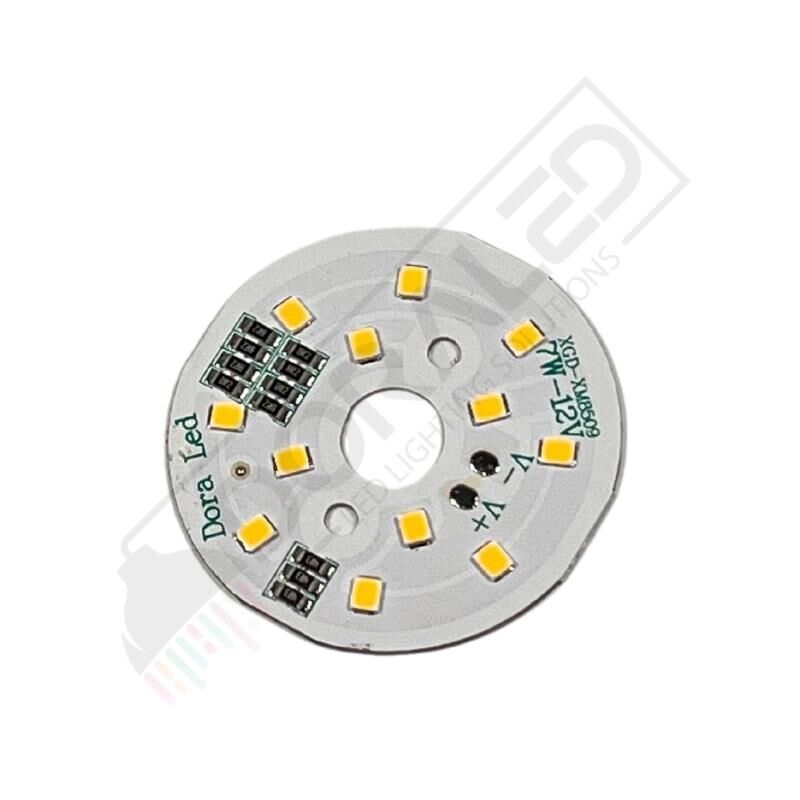 12Volt 7Watt Smd 2835 Ledli Led Modül 10mm Delik Çaplı Gün Işığı 12V 7W Avize Ledi 44mm(3 Adet)