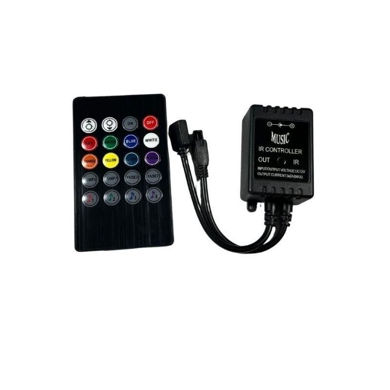 MÜZİK MODLU IR KUMANDALI RGB ŞERİT LED SET 5050 LEDLİ 3ÇİPLİ 5METRE IP20