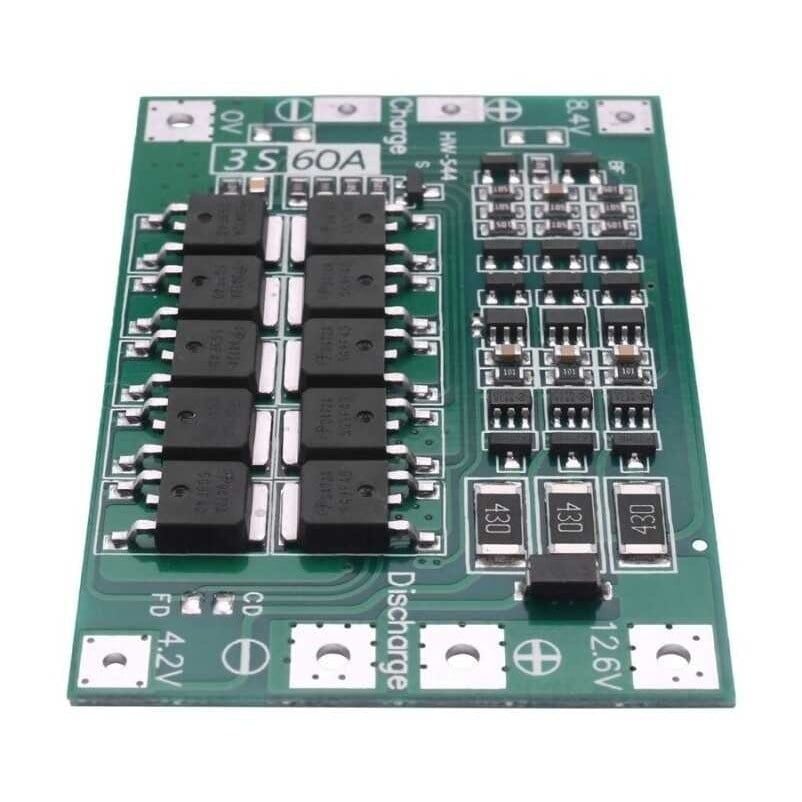 3S 60A BMS 18650 Lityum Batarya Şarj Koruma Devresi (Balanslı) - 12.6V