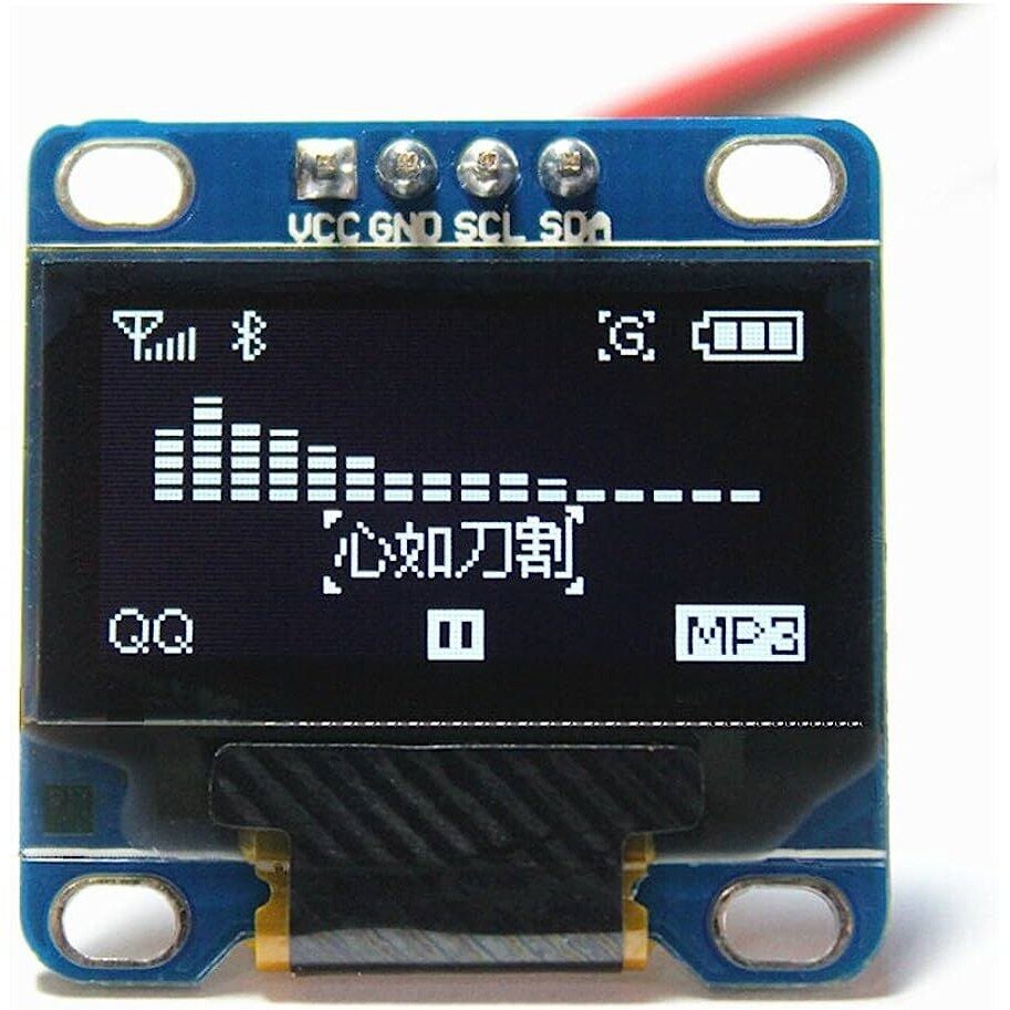 0.96’’ 128x64 Oled Grafik LCD Ekran Beyaz