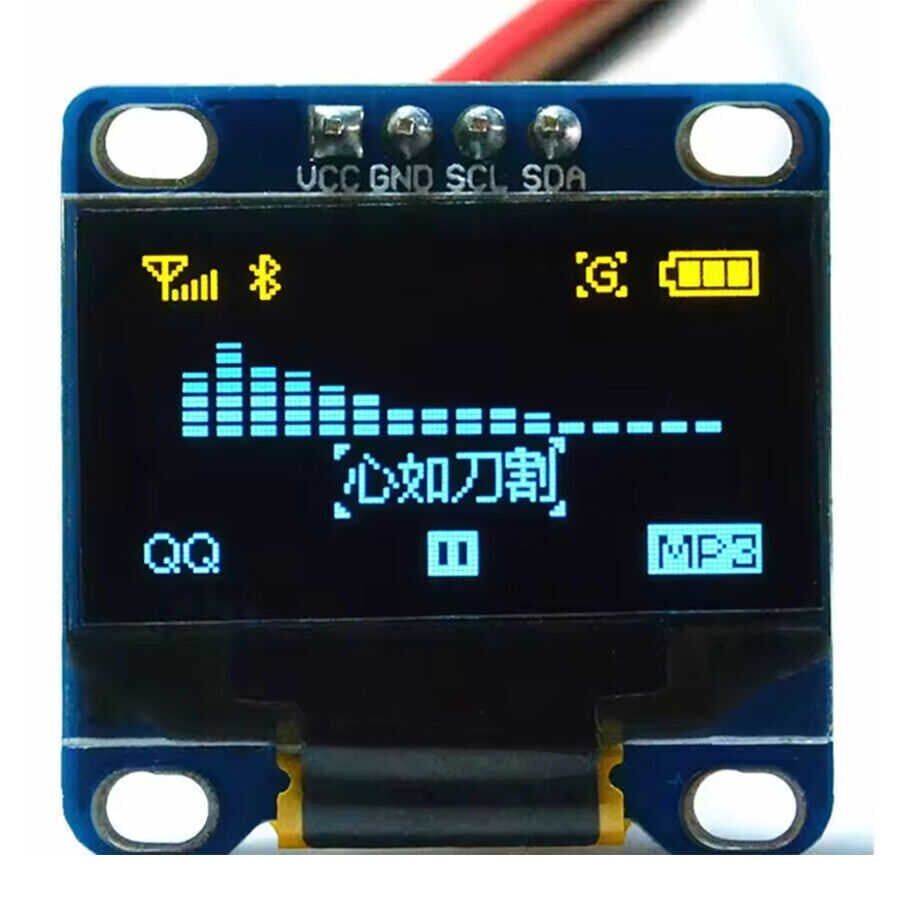 0.96’’ 128x64 Oled Grafik LCD Ekran Mavi