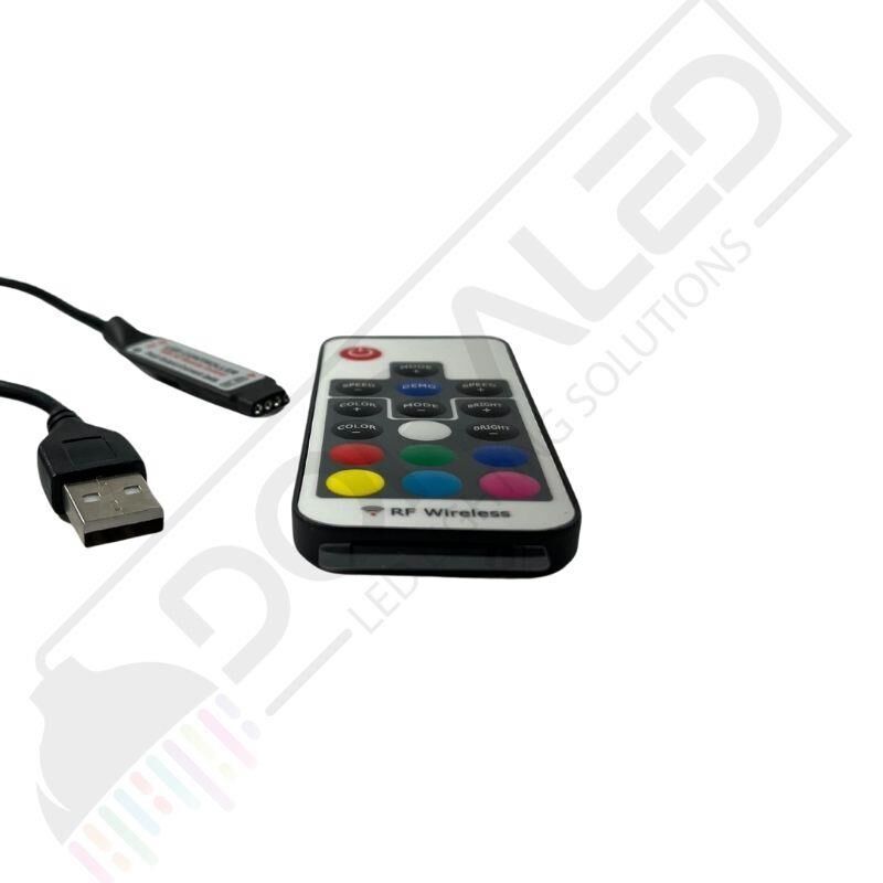 RGB KONTROL MODÜLÜ RF USB Giriş 5Volt LED şerit için 5V