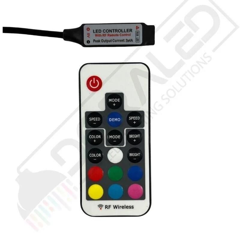 RGB KONTROL MODÜLÜ RF USB Giriş 5Volt LED şerit için 5V