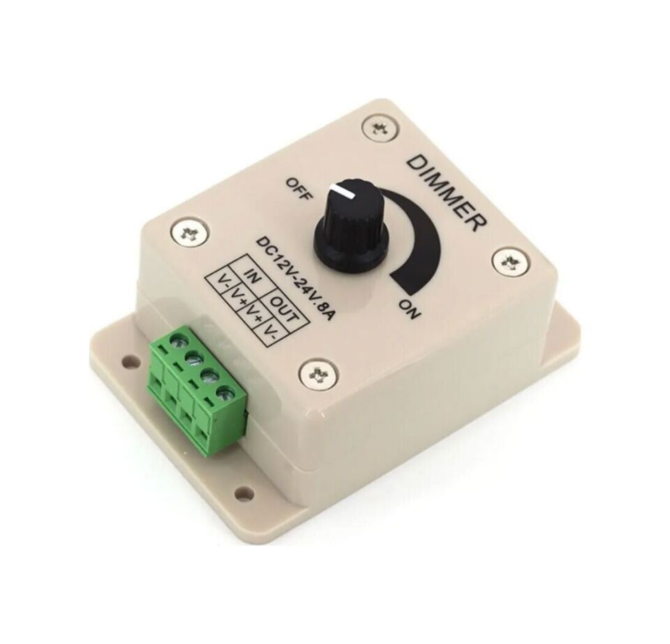 Manuel Led Dimmer 12-24V 8A Ayarlanabilir Parlaklık Kontrol