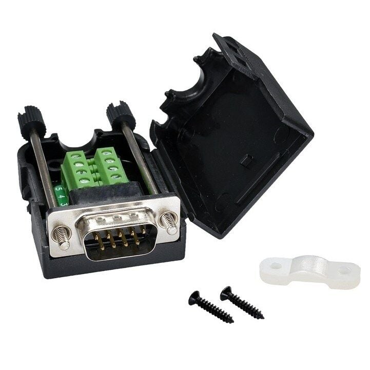 DE-9 DB9 RS232/485 9 Pin Erkek Vida Konnektör Dönüştürücü Kartı