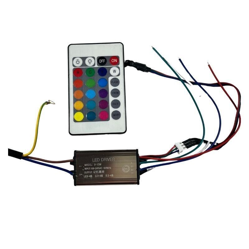 RGB WALLWASHER DRİVER 9-12X1W IR KUMANDALI