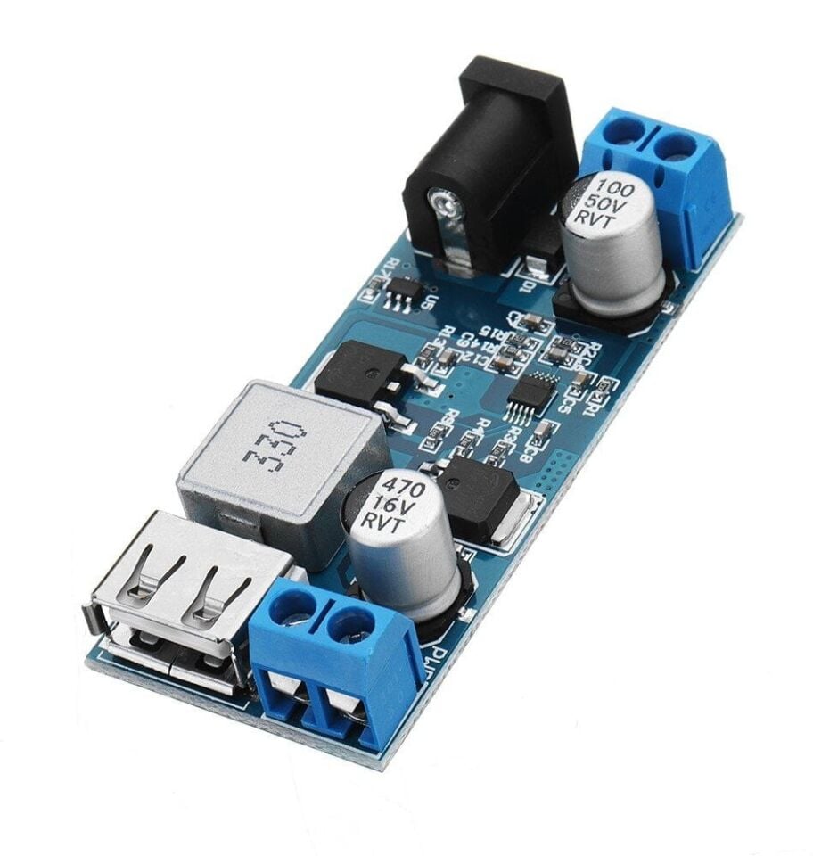 24V/12V'dan 5V'a 5A Voltaj Düşürücü Modülü
