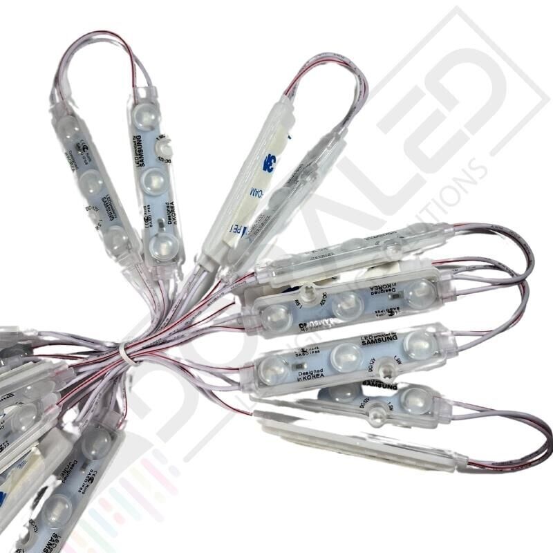 Samsung 3 lü Led Modül 12 Volt Mavi -10 Adet
