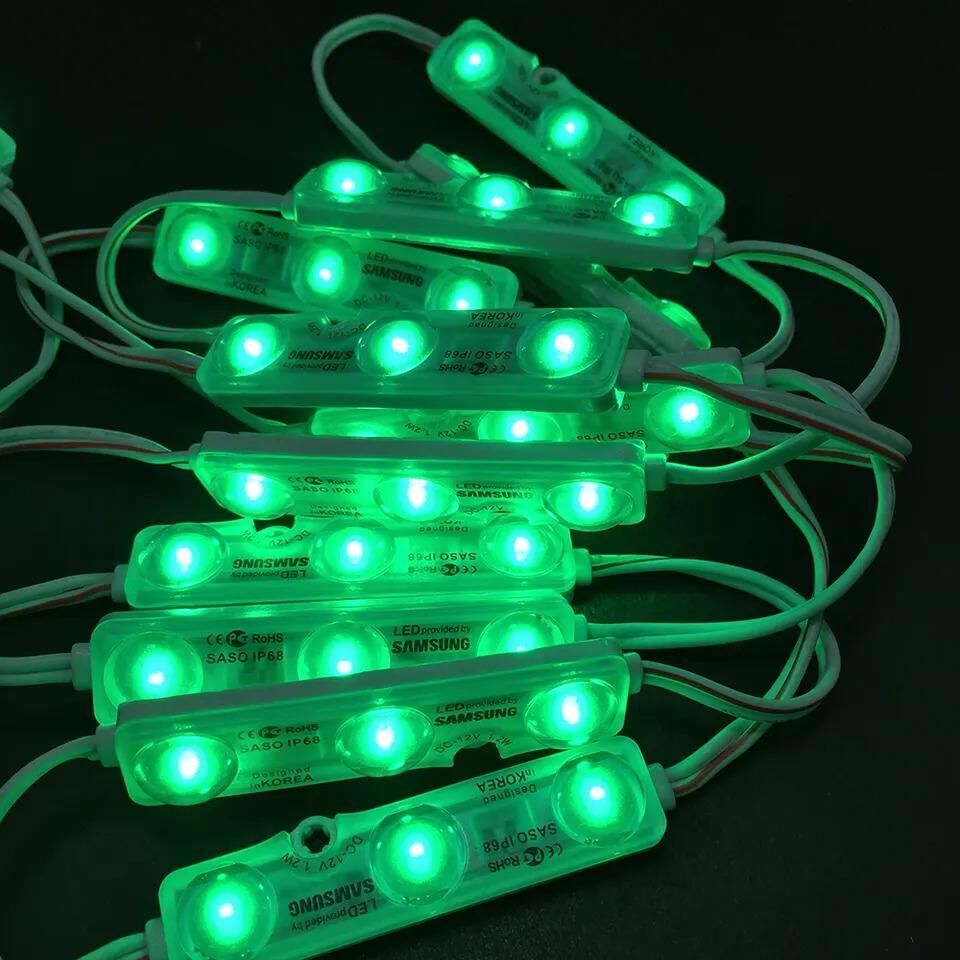 Samsung 3 lü Led Modül 12 Volt Kırmızı -10 Adet