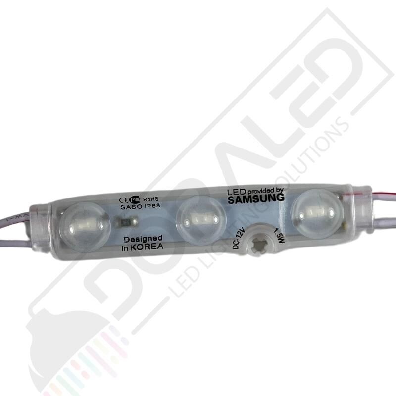 Samsung 3 lü Led Modül 12 Volt Kırmızı -10 Adet