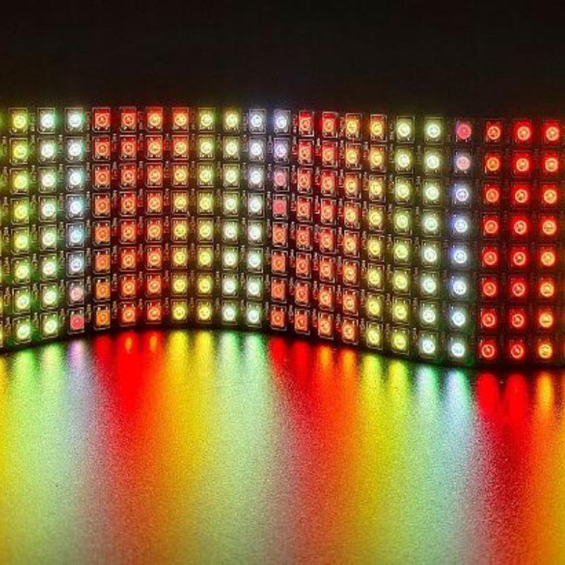 WS2812B Matrix Dijital Esnek Ekran 8x32 RGB Led Ayrı Ayrı Adresli Matrix Ekran 5V