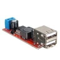 Çift USB Çıkış 9V/12V/24V/36V - 5V 3A Voltaj Düşürücü Modül