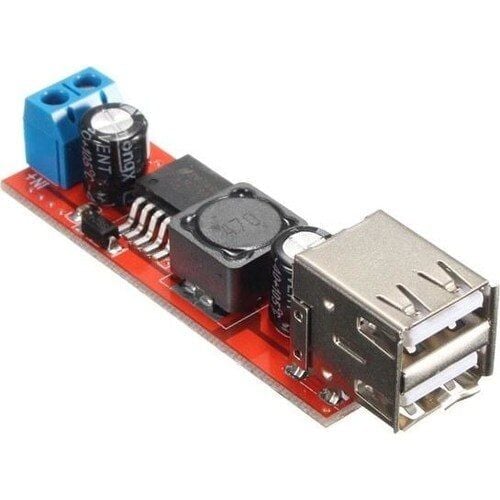 Çift USB Çıkış 9V/12V/24V/36V - 5V 3A Voltaj Düşürücü Modül
