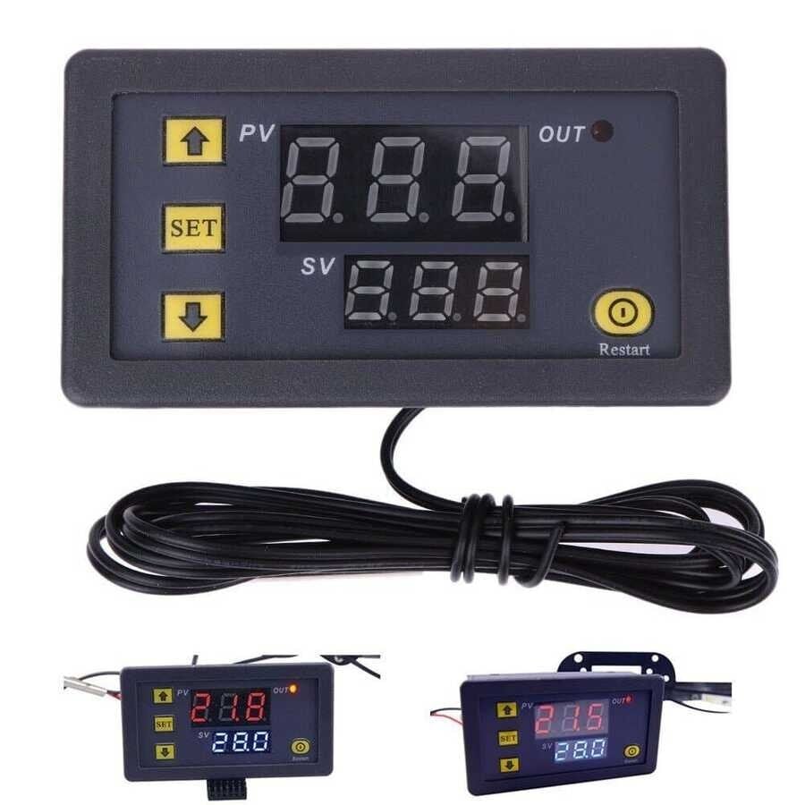 W3230 Termostat 12V Sıcaklık Kontrol Cihazı - Röle Çıkış