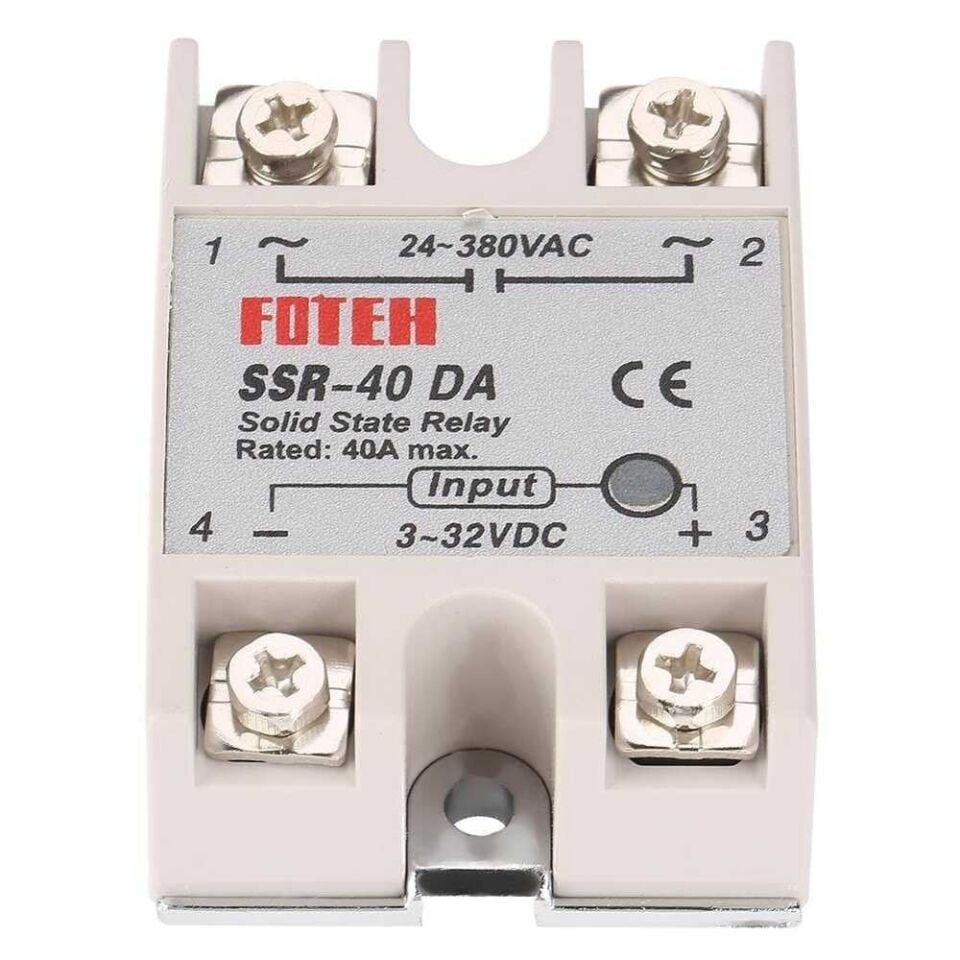 SSR-40DA 40A Sıcaklık Kontrol Katı Hal Rölesi (SSR)