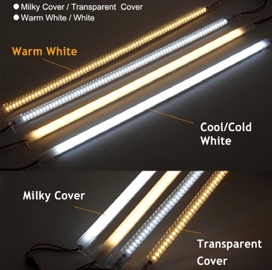 220 Volt 4014 Çubuk Led 1M Kasalı Dim Edilebilir Bar Led 220V Gün Işıgı 3000-3200K- Opak Cam