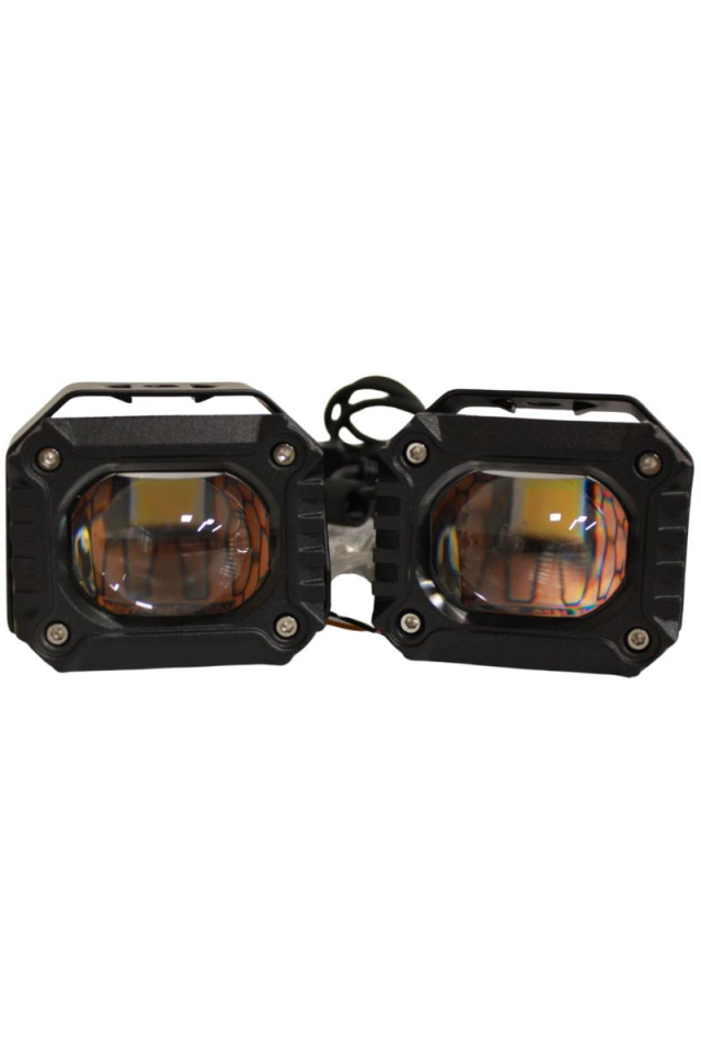Motosiklet Sis Farı 12-85V Beyaz-Sarı Çift Renk IP67 Offroad 4x4 Kamyon SUV ATV Tekne Farı 1 Çift