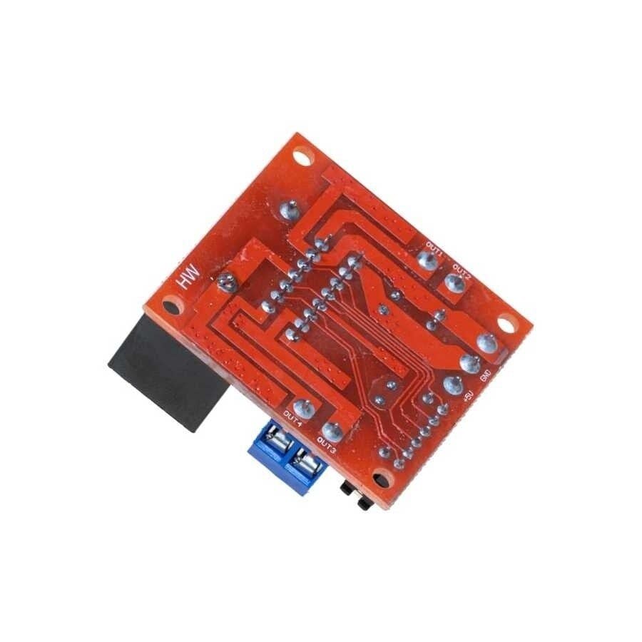 L298N Çift Motor Sürücü Kartı - Gerilim Regülatör (Kırmızı PCB)