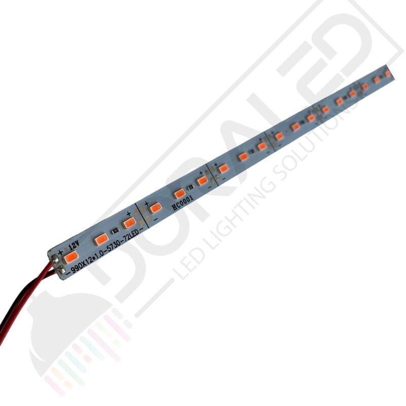 12 Volt BANTLI 5730 Ledli Led Bar Alüminyum Çubuk Led 72 Ledli Amber (Sarı) 100cm 12V