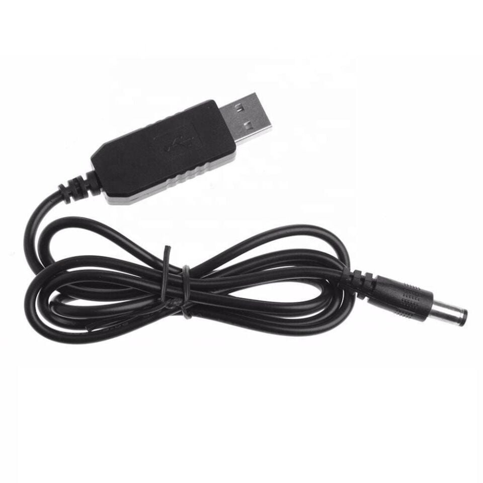 USB 5V - DC Jack 12V Voltaj Yükseltici Kablo 1m