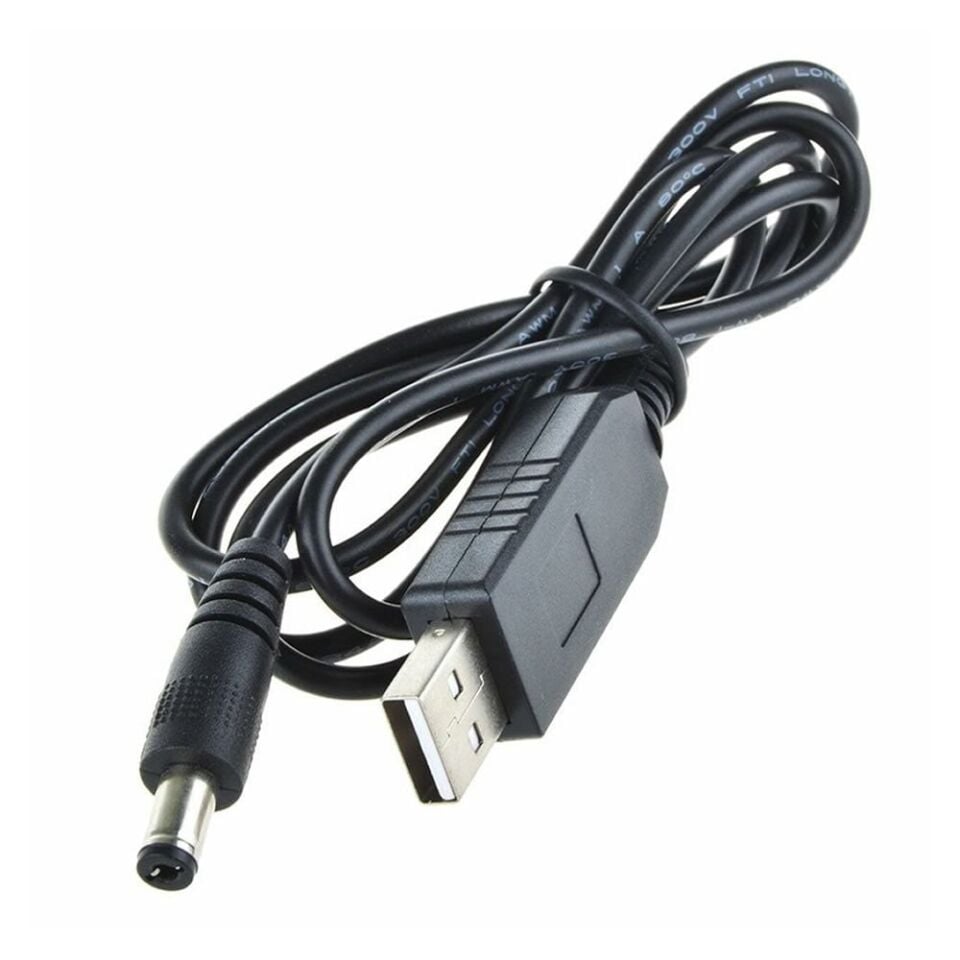 USB 5V - DC Jack 12V Voltaj Yükseltici Kablo 1m
