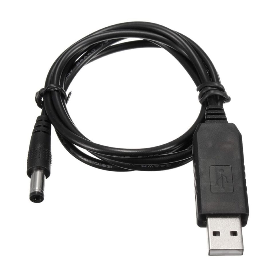USB 5V - DC Jack 12V Voltaj Yükseltici Kablo 1m