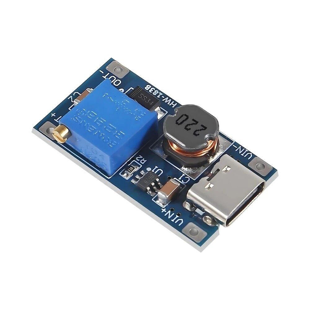 MT3608 2A Boost DC-DC Güç Modülü - Type-C Giriş