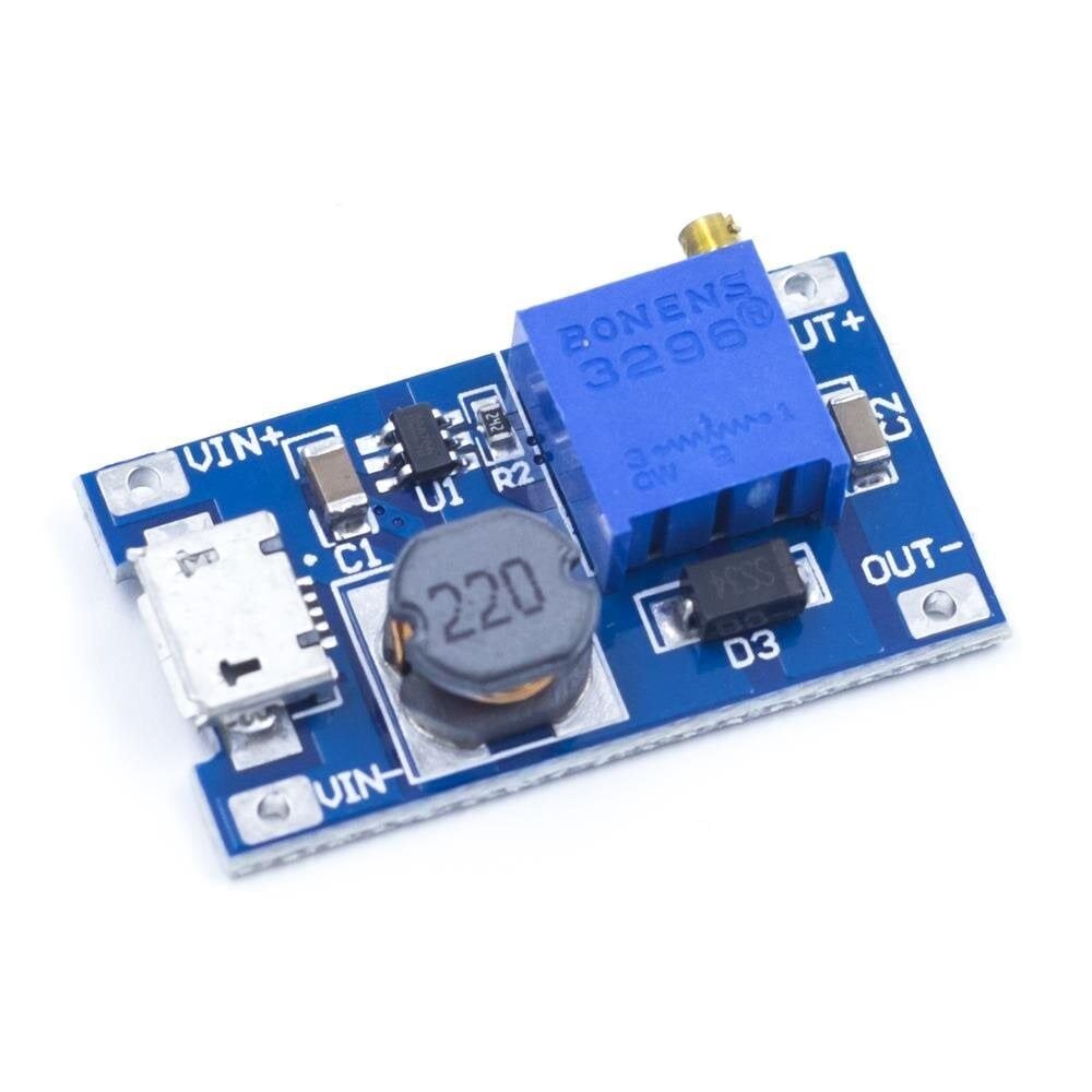 MT3608 2A DC-DC Voltaj Yükseltici Güç Modülü - Micro USB Çıkış