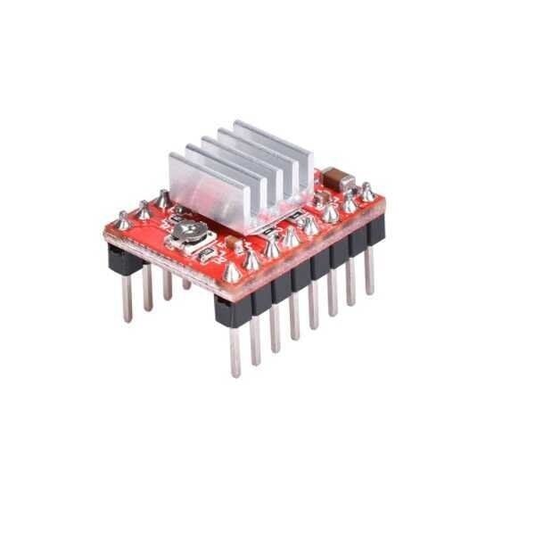 A4988 2A Kırmızı Step Motor Sürücü - Soğutuculu