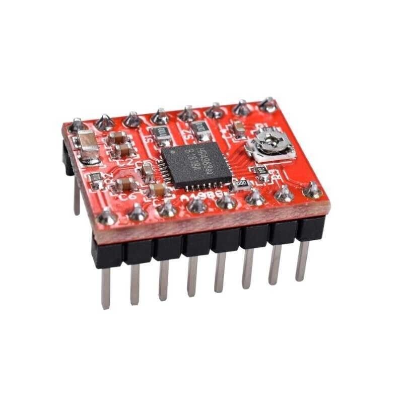A4988 2A Kırmızı Step Motor Sürücü - Soğutuculu