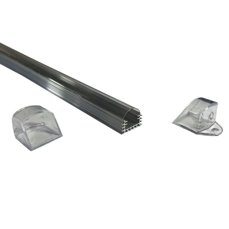 Lineer Alüminyum Boş Kasa Profil - Led Bar Boş Kasa Şeffaf Cam 1Metre 2 Kanallı