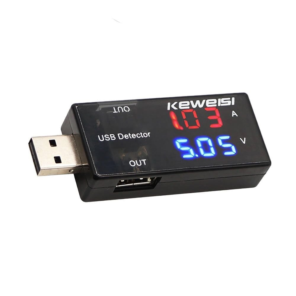 USB Akım ve Gerilim Test Cihazı, Volt-Amp Ölçer - 2 USB Çıkışlı