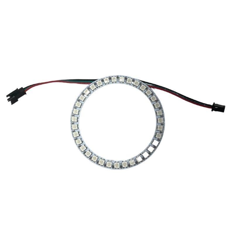 WS2812B Matrix Dijital Yuvarlak Pixel Led 24 Led Halka ARGB Magic Led Ayrı Ayrı Adresli Matrix  Ekran 5V Dış Çap 73mm İç Çap 54mm