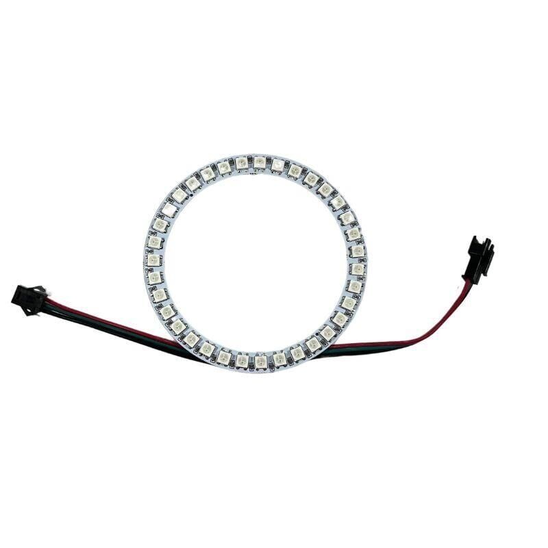 WS2812B Matrix Dijital Yuvarlak Pixel Led 35 Led Halka ARGB Magic Led Ayrı Ayrı Adresli Matrix Ekran 5V Dış Çap 96mm İç Çap 77mm