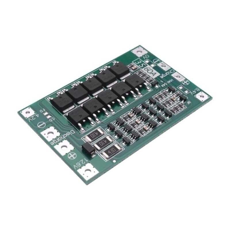 3S 60A BMS 18650 Lityum Pil Balanslı Şarj Koruma Devresi 12.6V