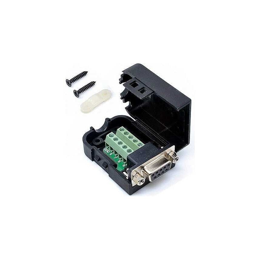 DE-9 DB9 RS232/485 9 Pin Dişi Vida Konnektör Dönüştürücü Kartı