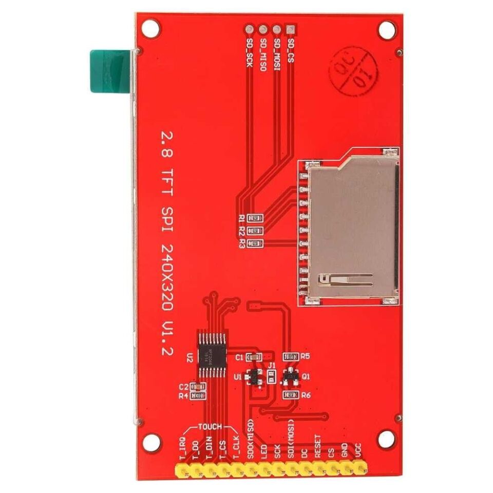 2.8 inç SPI TFT Ekran Modülü - 240x320 Piksel, ILI9341