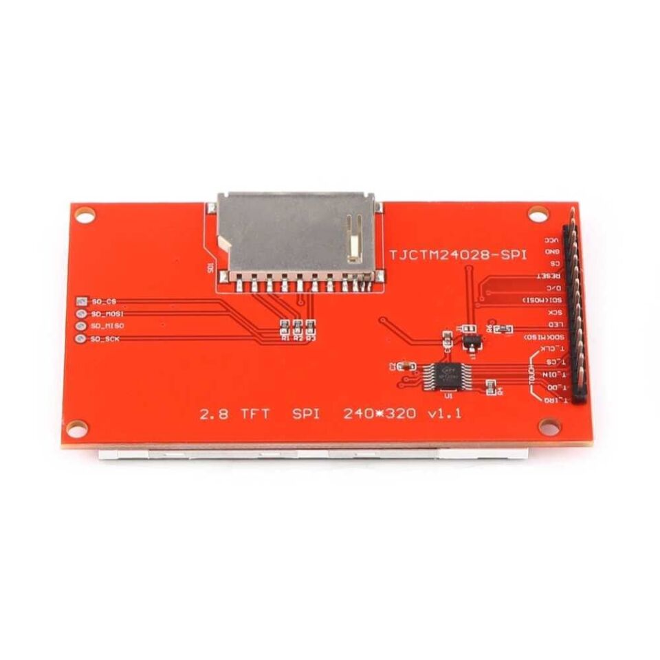 2.8 inç SPI TFT Ekran Modülü - 240x320 Piksel, ILI9341