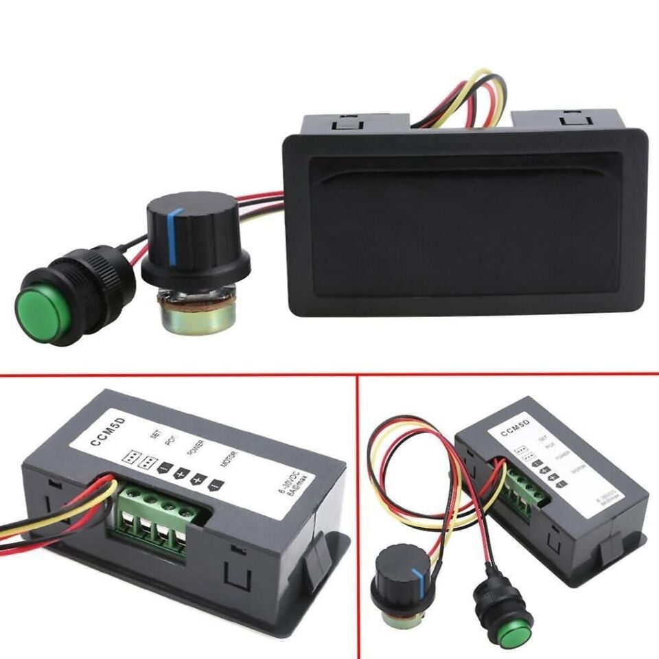CCM5D 6V-24V 5A PWM DC Motor Hız Kontrol Kartı - Dijital LED Ekranlı