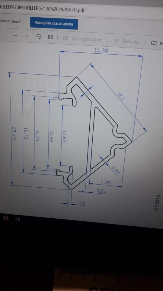 90 Derece Lineer Alüminyum Boş Kasa Profil (200 cm)- Led Bar Boş Kasa