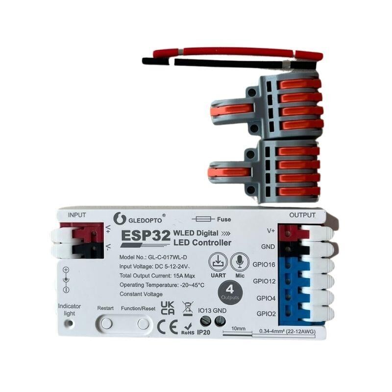 ESP32 PİXEL LED KONTROL WLED DİJİTAL LED KONTROL DEVRESİ 5-24V